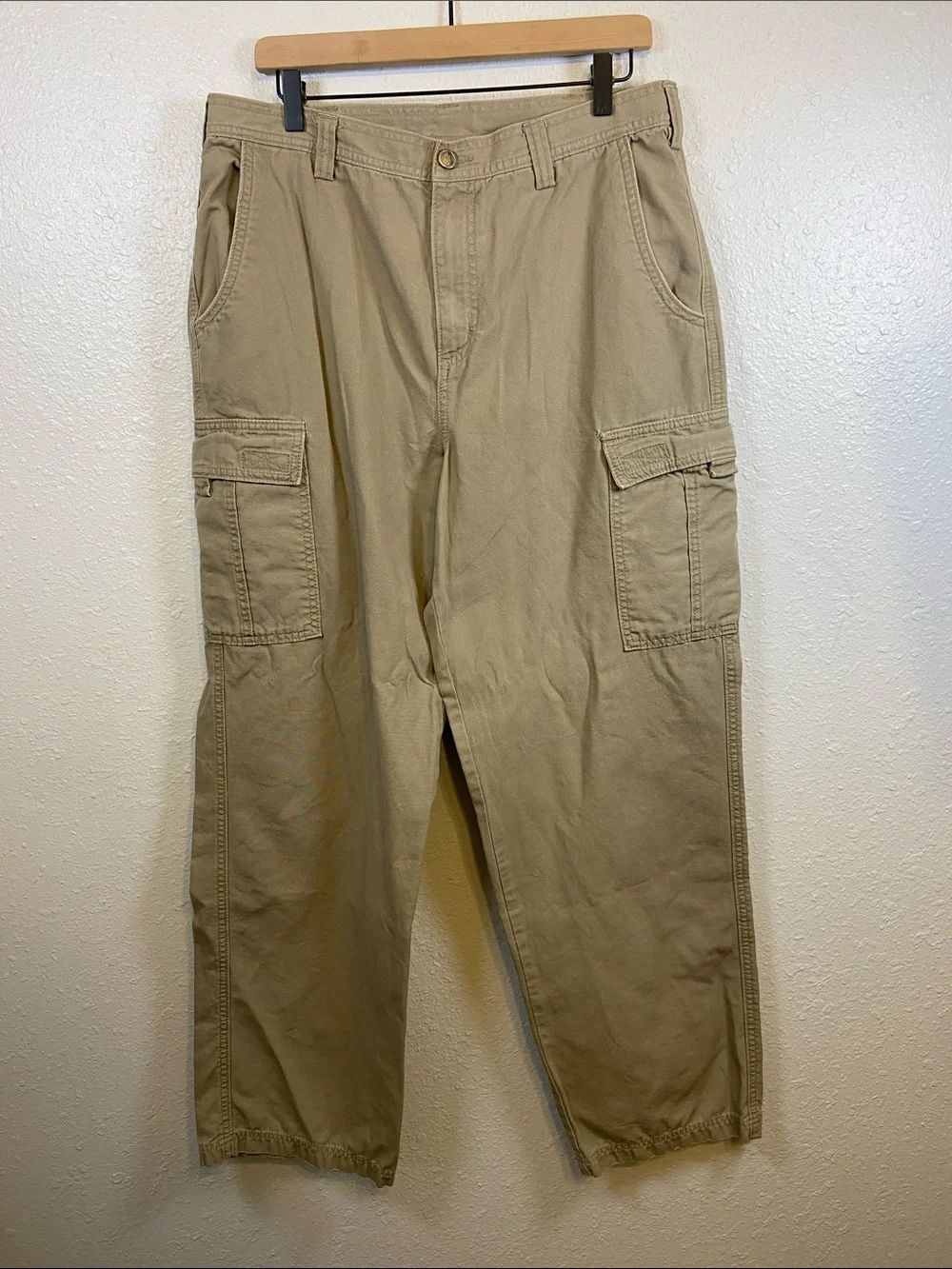 The North Face Men's Khaki Cargo Outdoor Hiking Camping Pants Size 34